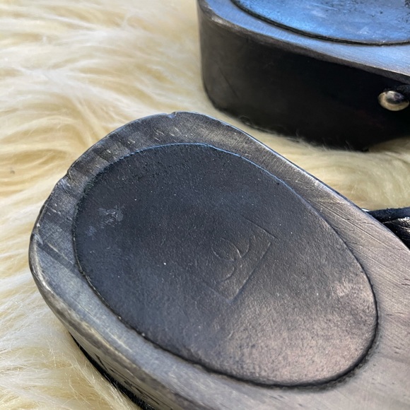 CHANEL CC Logo Suede Block Heel Clog Mules - Picture 4 of 9